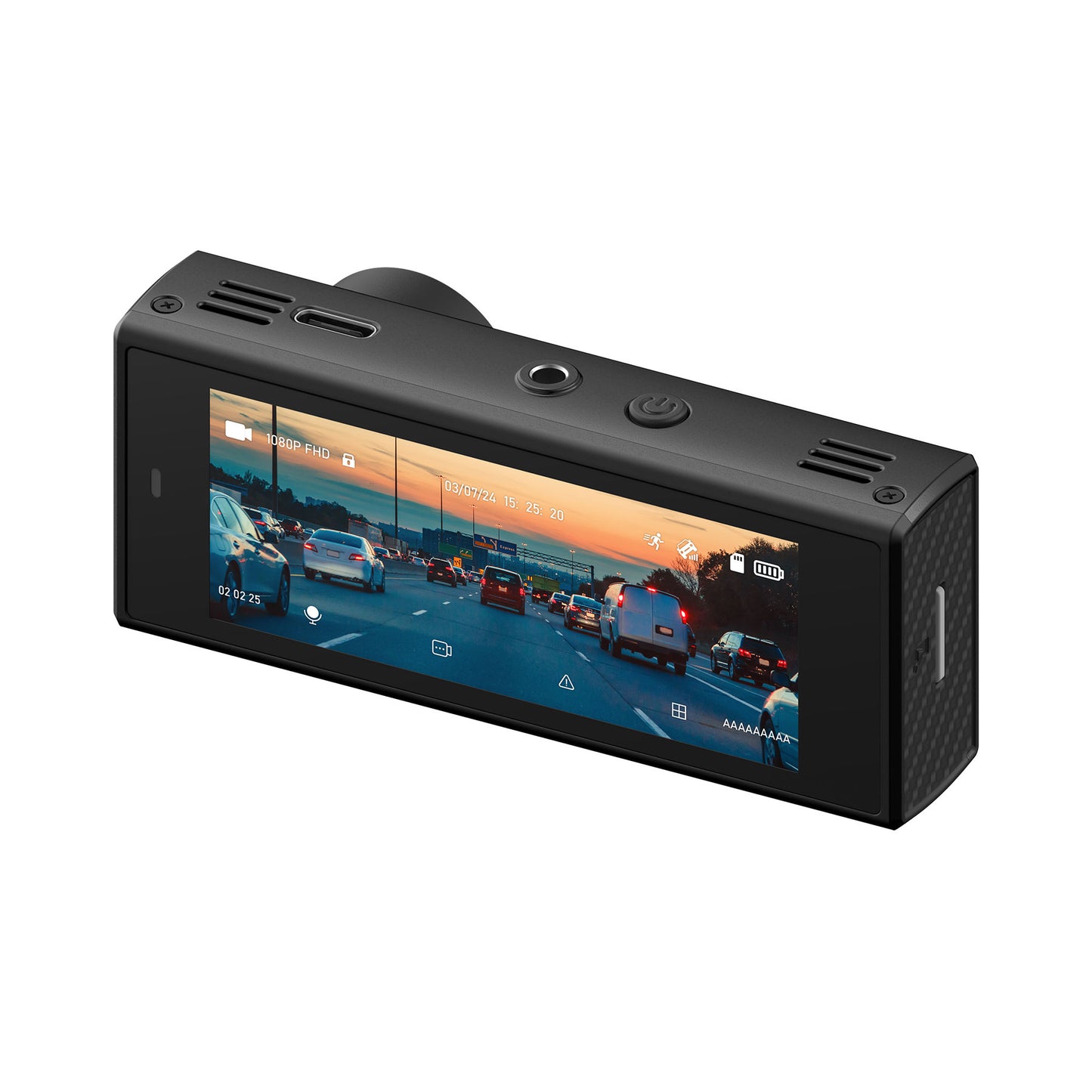 Nanocam Plus Compact Full-HD Dash Camera with 3.2” IPS Screen
