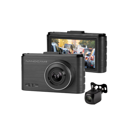 Full HD Front & Rear Dash Camera with 3.0" IPS Screen, Wi-Fi and Reversing Camera